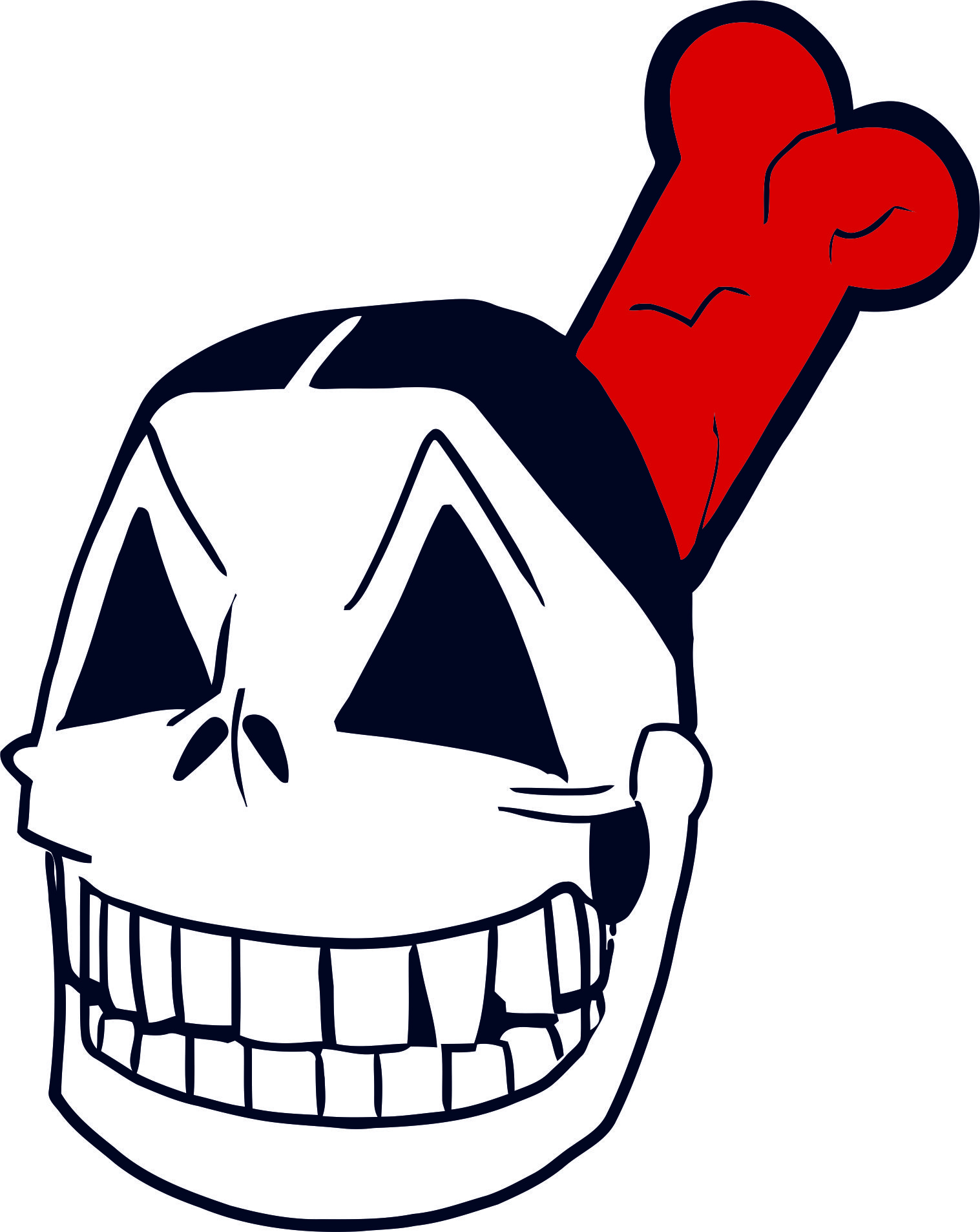 Cleveland Indians Skulls Logo DIY iron on transfer (heat transfer)